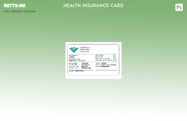 Модерен стил Шаблон за картичка за здравствено осигурување на Словачка